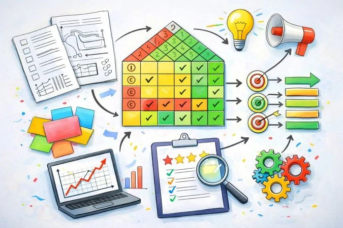 QFD (Quality Function Deployment) + Benchmarking