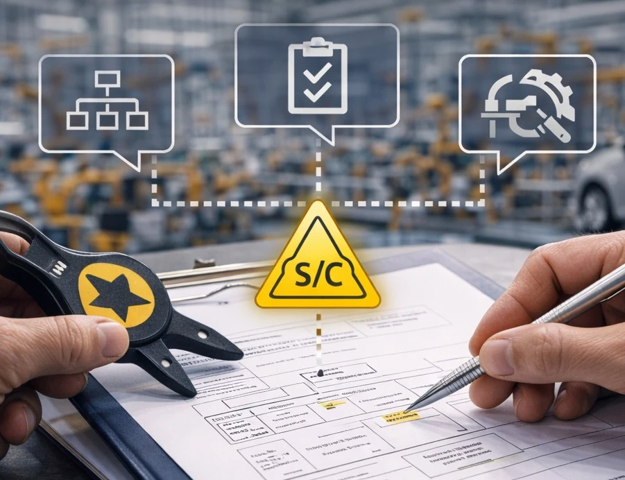 VDA – Popis procesu stanovení zvláštních charakteristik