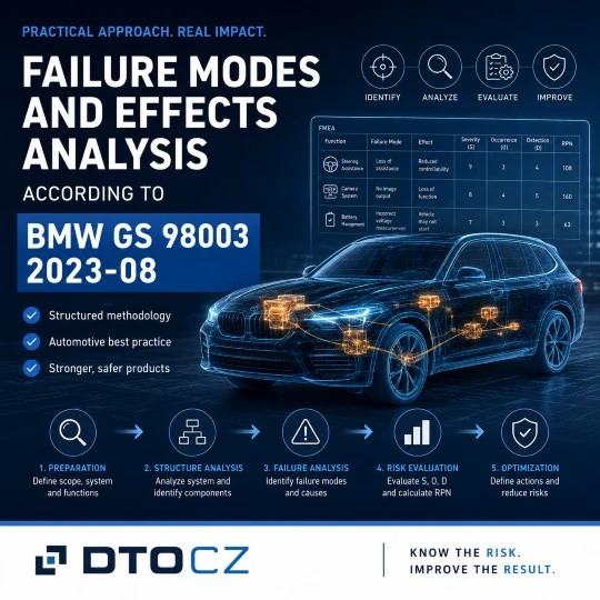 Failure Modes and Effects Analysis according to BMW GS 98003 (2023-08)