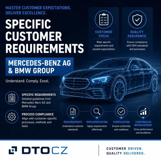 Specifické požadavky zákazníka Mercedes-Benz AG a BMW Group